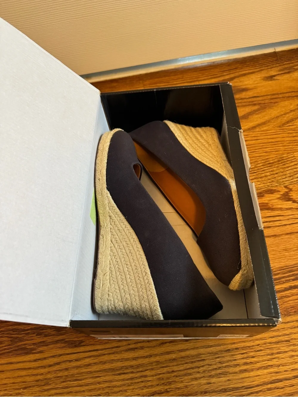 J.Crew Navy Canvas Espadrille Wedge Shoes – Size 10 – NWT